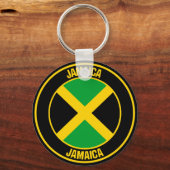 ジャマイカラウンドエンブレム キーホルダー (正面)