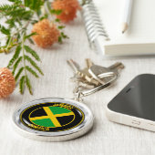 ジャマイカラウンドエンブレム キーホルダー (側面)