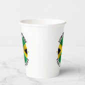 ジャマイカラウンド文字ジャマイカ国旗 紙コップ (右)