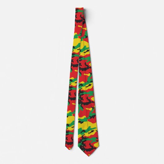 ジャマイカラスタカモフラージュプリント パターン(の模様が)ある ネクタイ (裏面)