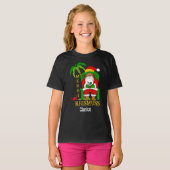 ジャマイカラスタサンタクロースクリスマスホリデー Tシャツ (正面フル)