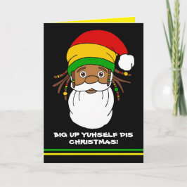 ジャマイカラスタサンタメリークリスマス カード