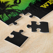 ジャマイカラスタファリアンワグワアンハロートロピカルパーム ジグソーパズル (側面)