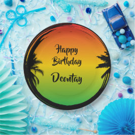 ジャマイカラスタレゲエカリブの誕生日 ペーパープレート