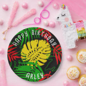 ジャマイカラスタレゲエトロピカル離れ誕生日 ペーパープレート (パーティー)