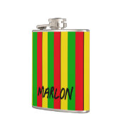 ジャマイカラスタレゲストライプーの名前の追加 フラスク (左)