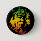 ジャマイカラスタ国旗の色付きライオン 缶バッジ (正面)