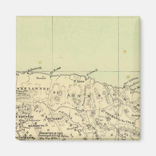 ジャマイカリトグラフ地図 マグネット (正面)