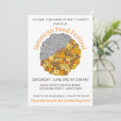 ジャマイカリブのカ料理フードカレーチキンライス 招待状 (スタンド正面)