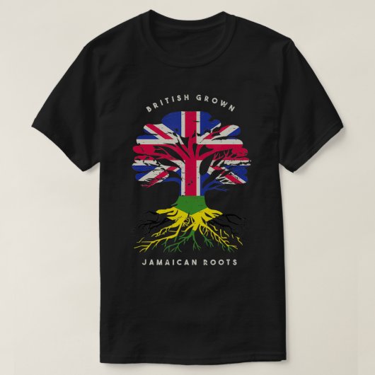 ジャマイカルーツジャマイカで栽培されたブリティッシュプライド Tシャツ (デザイン正面)