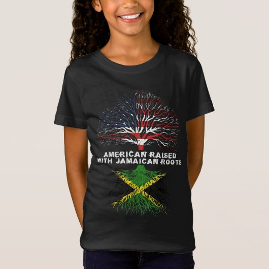 ジャマイカルーツジャマイカで育ったアメリカ人 Tシャツ (正面)