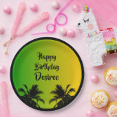 ジャマイカレゲエカリブの誕生日 ペーパープレート (パーティー)