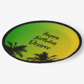 ジャマイカレゲエカリブの誕生日 ペーパープレート (アングル)