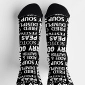 ジャマイカレストランシェフブラックパターン(の模様が)ある ソックス (上部)