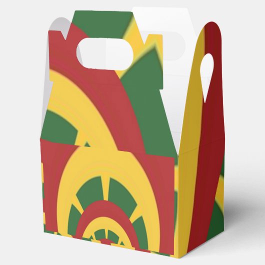 ジャマイカレッド金ゴールドとグリーンラスタカラー フェイバーボックス (オープン)