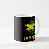ジャマイカレトロウォーターカラーズジャマイカ国旗 コーヒーマグカップ (正面右)