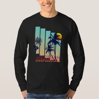 ジャマイカレトロヴィンテージスタイルパームツリー Tシャツ