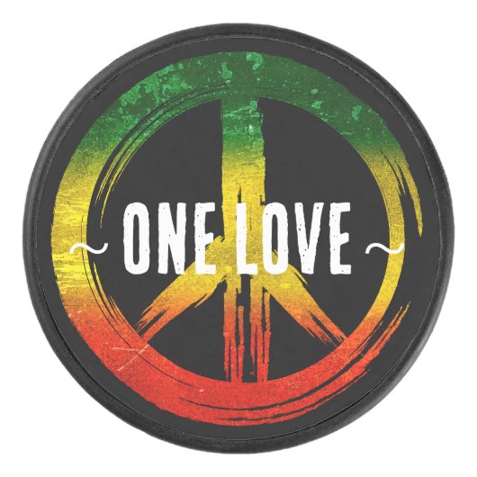 ジャマイカワンラブラスタカラーピースシンボルジャマイカ アイスホッケーパック (正面)