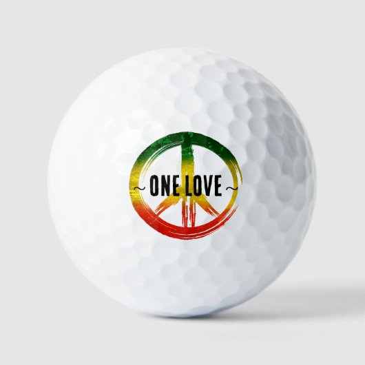 ジャマイカワンラブラスタカラーピースシンボルジャマイカ ゴルフボール (正面)