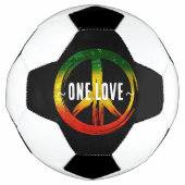 ジャマイカワンラブラスタカラーピースシンボルジャマイカ サッカーボール (正面)