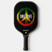 ジャマイカワンラブラスタカラーピースシンボルジャマイカ ピックルボールラケット (裏面)