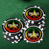 ジャマイカワンラブラスタカラーピースシンボルジャマイカ ポーカーチップ