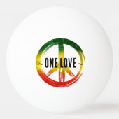 ジャマイカワンラブラスタカラーピースシンボルジャマイカ 卓球ボール (裏面)