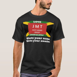 ジャマイカンスタイルLOVE。ベーシックなダークTシャツ Tシャツ