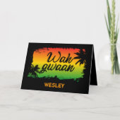 ジャマイカンフレンズワグワンラスタ旗色 カード (正面)