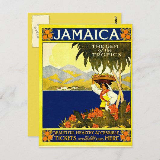 ジャマイカヴィンテージスタイル葉書 ポストカード (正面/裏面)