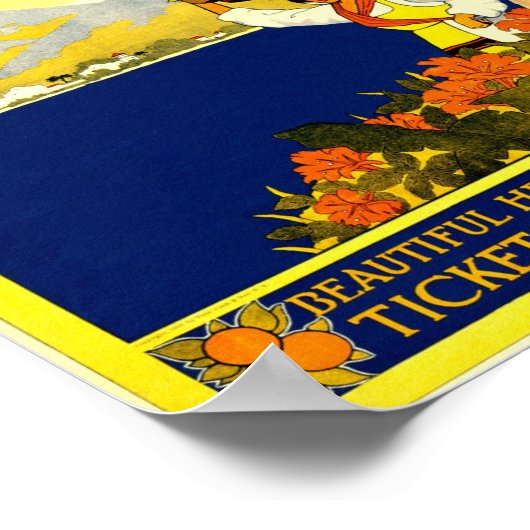 ジャマイカヴィンテージデザインポスター ポスター (角)