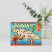 ジャマイカヴィンテージ地図はがき ポストカード (スタンド正面)