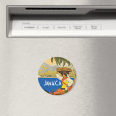 ジャマイカヴィンテージ旅行スタイル マグネット (インサイチュ (食洗機))