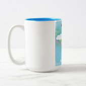 ジャマイカヴィンテージ旅行ポスター ツートーンマグカップ (左)