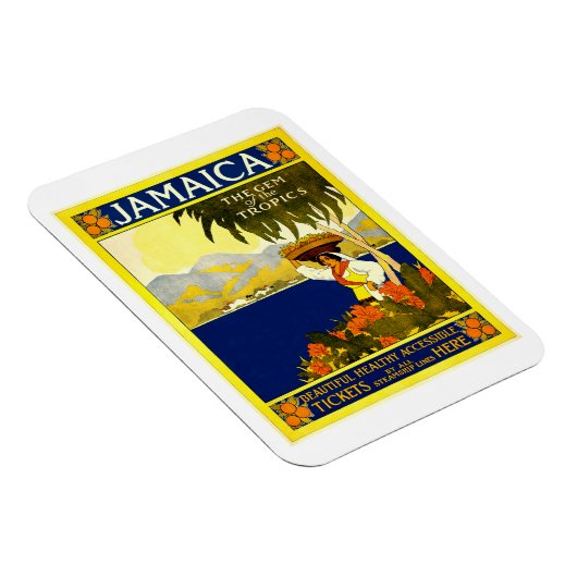 ジャマイカヴィンテージ旅行ポスター マグネット (右側)