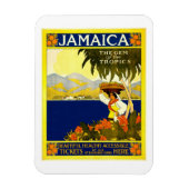 ジャマイカヴィンテージ旅行ポスター マグネット (縦)