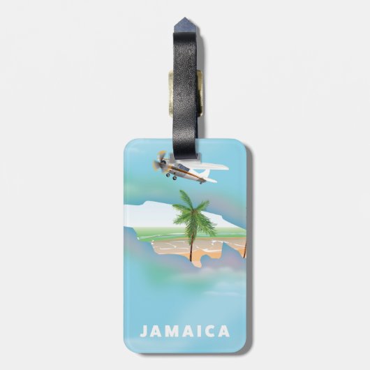 ジャマイカヴィンテージ旅行ポスター ラゲッジタグ (裏面縦)