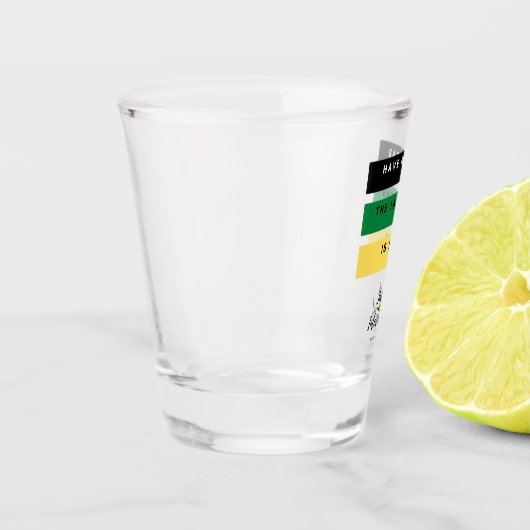 ジャマイカ人がガラスを撃つのを恐れない ショットグラス (左)