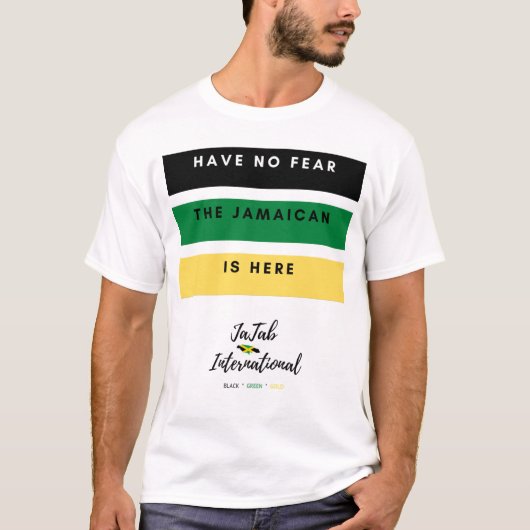 ジャマイカ人がTシャツに着くのを恐れない Tシャツ (正面)