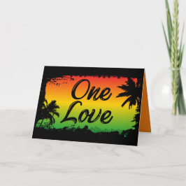 ジャマイカ人の一人の愛の結束と尊敬のラスタ カード