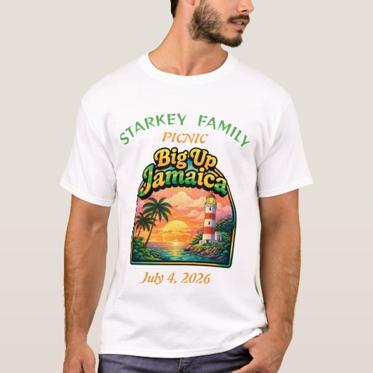 ジャマイカ人の家族の集まり Tシャツ (正面)
