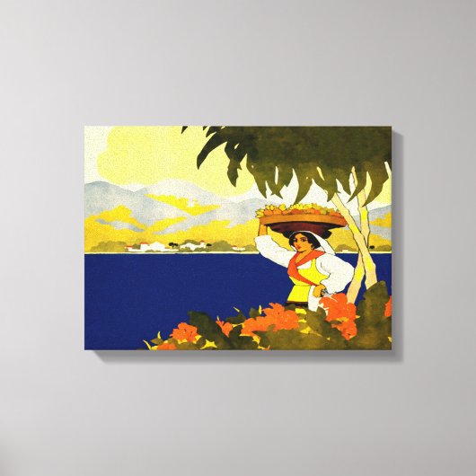 ジャマイカ人女性 キャンバスプリント (正面)