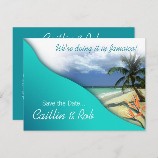 ジャマイカ保存日（エメラルドウォーター） 案内ポストカード (正面/裏面)