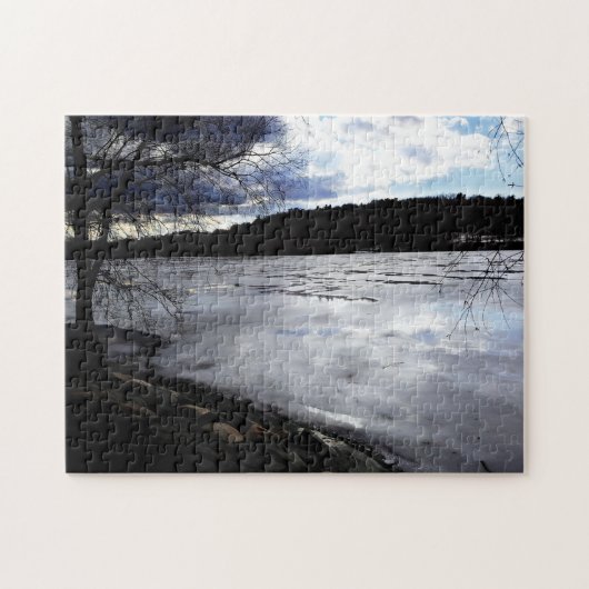 ジャマイカ凍っていプレインズのジャマイカ池 ジグソーパズル (横)