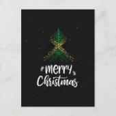 ジャマイカ国旗とメリークリスマス シーズンポストカード (正面)