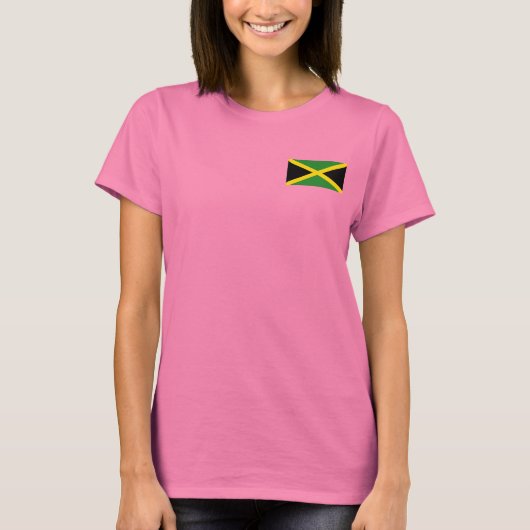 ジャマイカ国旗と地図dk Tシャツ (正面)