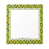 ジャマイカ国旗と愛国的ジャマイカパーソナライズされた ノートパッド (正面)