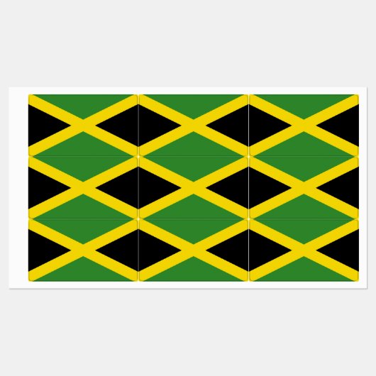 ジャマイカ国旗のある愛国的なラベル ラベル (シート)