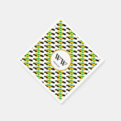 ジャマイカ国旗のお祝い誕生日ヘリテージ パーティー スタンダードカクテルナプキン (角)