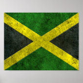 ジャマイカ国旗のエージングスチール効果 ポスター (正面)
